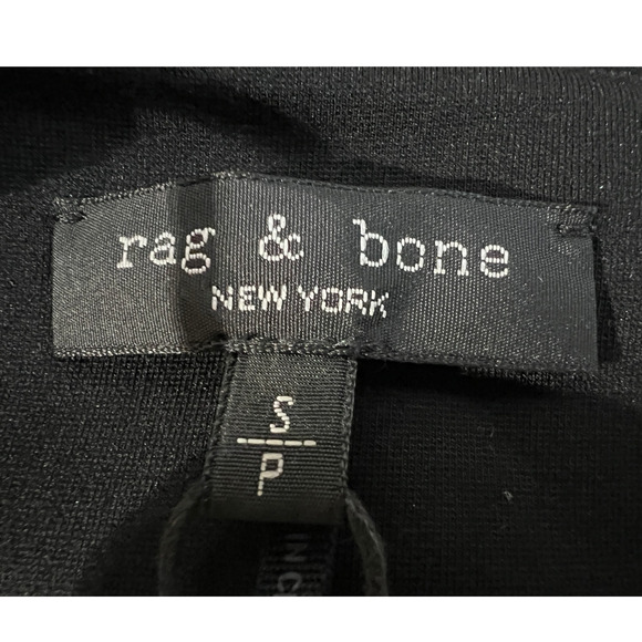 RAG & BONE WOMENS SMALL IRINA HIGH NECK STRETCH JERSEY KNIT TANK TOP BLACK - Picture 5 of 13